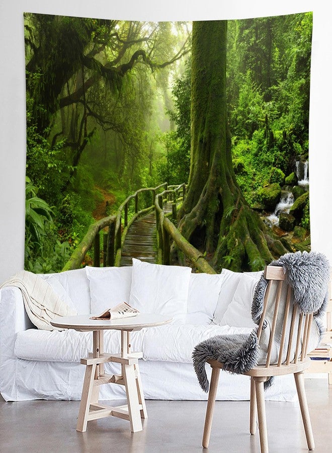 LYFANS Handicrafts Forest Ancient Road psychedelic Design Tapestry Flower Colorful Plant Bedroom, Living Room, Dormitory Daily Forest Decoration Tapestry (79x59 Inches) - Image 4